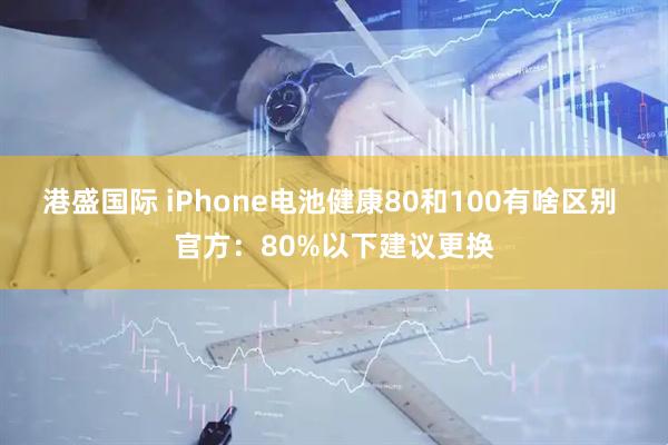 港盛国际 iPhone电池健康80和100有啥区别 官方：80%以下建议更换